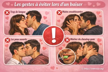 Les gestes à éviter lors d’un baiser pour ne pas gâcher le moment