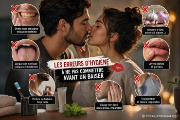 Les erreurs d’hygiène à ne pas commettre avant un baiser