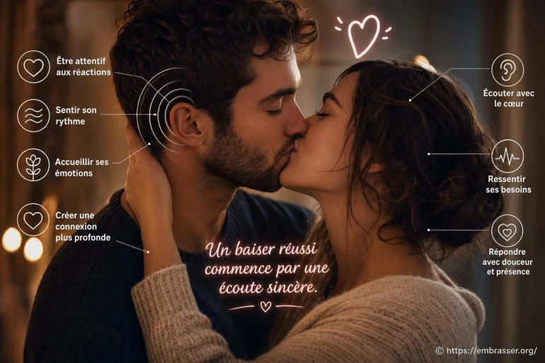 L’importance de l’écoute pendant un baiser