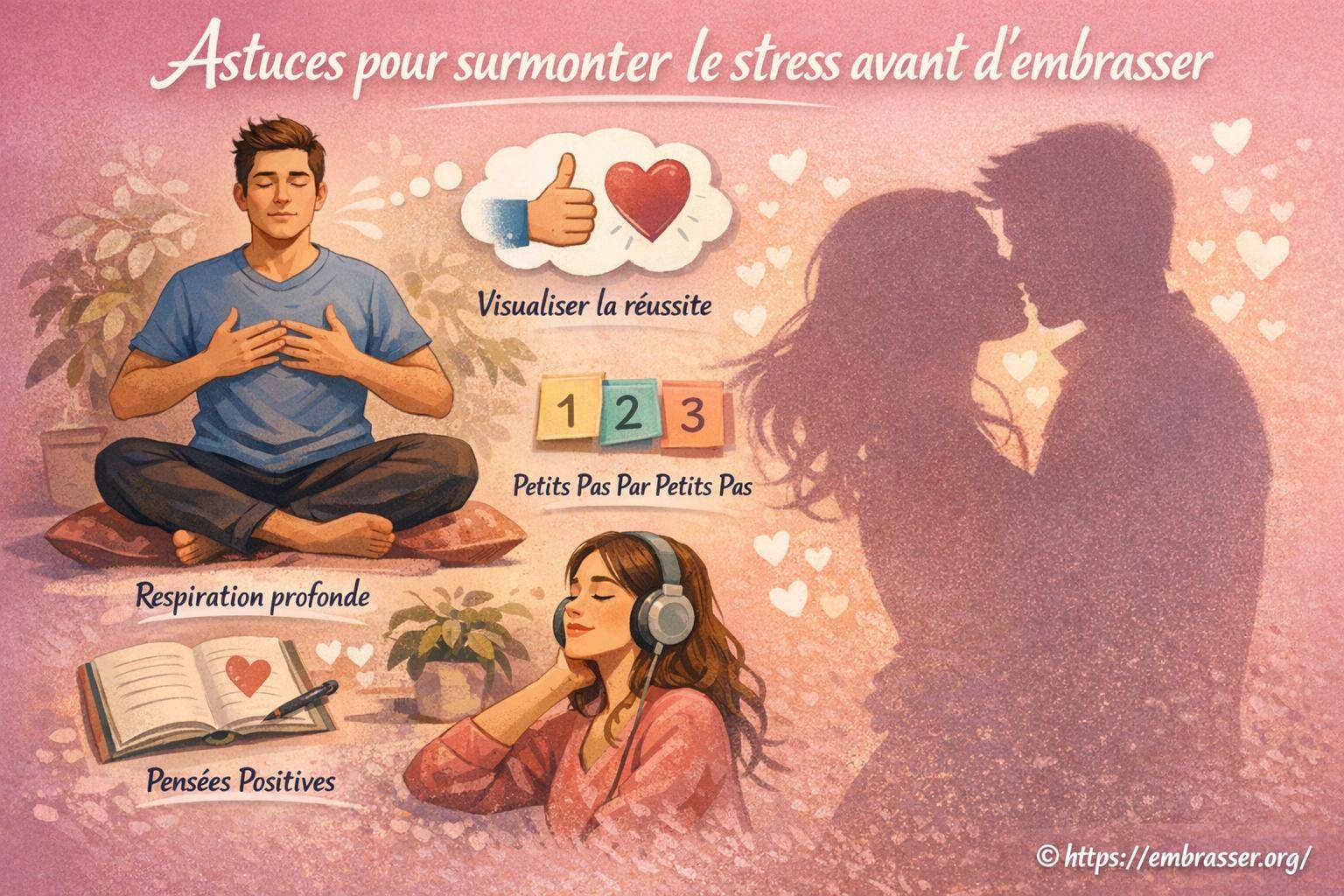 Astuces pour surmonter le stress avant d’embrasser sans perdre confiance