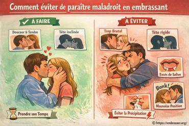 Comment éviter de paraître maladroit en embrassant ?